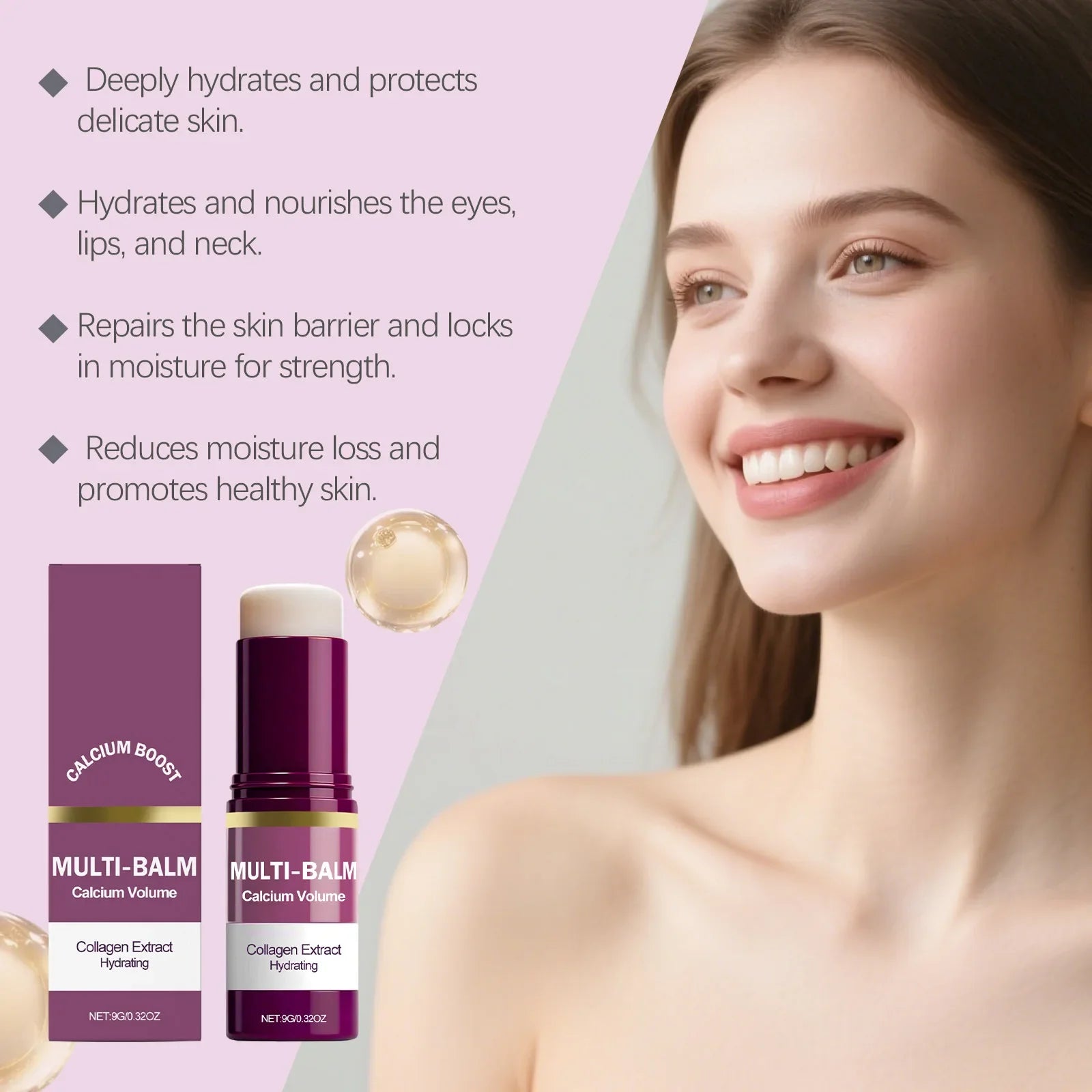 Skin Haven Glow & Lift Hydrating Balm in a jar, showcasing its creamy, nourishing formula for anti-aging and deep skin hydration.