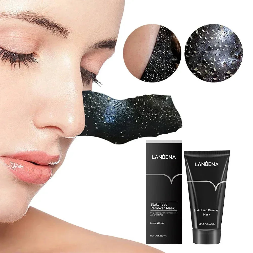 Skin Haven Glow & Clear Pore Mask skincare product with deep cleaning and anti-acne benefits, visible blackhead removal and brightening effects.