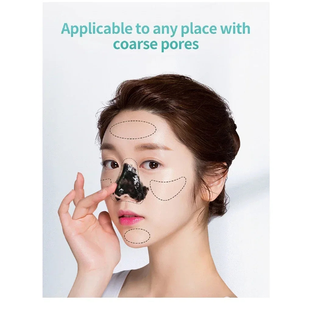 Skin Haven Glow & Clear Pore Mask applied on face, deep cleaning and shrinking pores for smooth, bright skin.