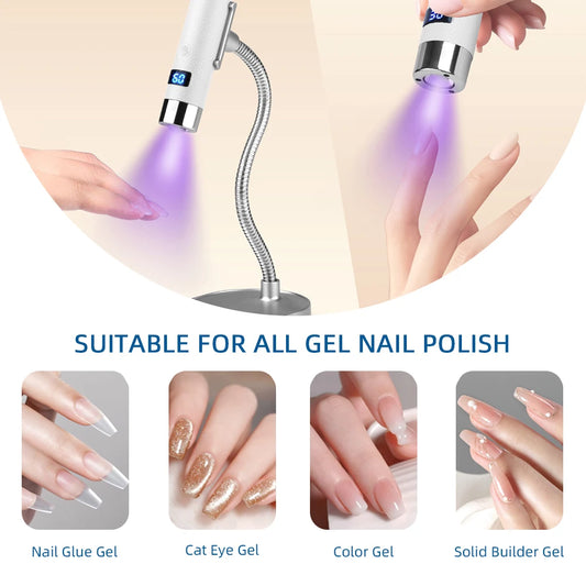 Mini UV LED Nail Dryer Lamp – Rechargeable & Portable
