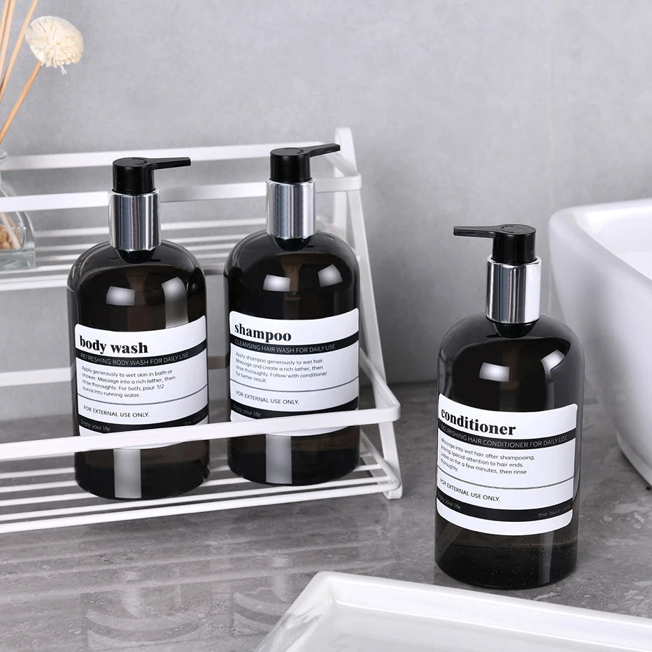 Waterproof Bathroom Dispenser Label Stickers Set