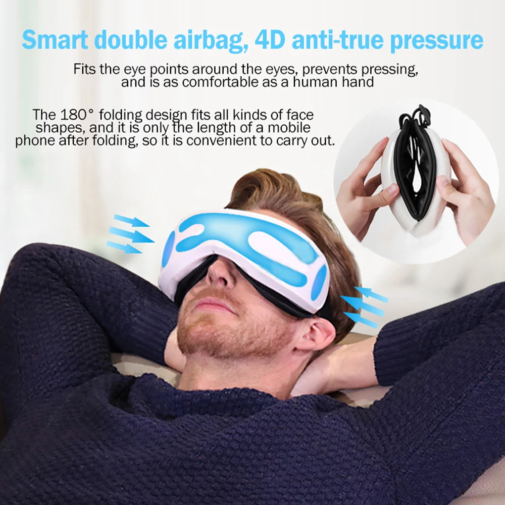 Smart Bluetooth Eye Massager Glasses With Heat