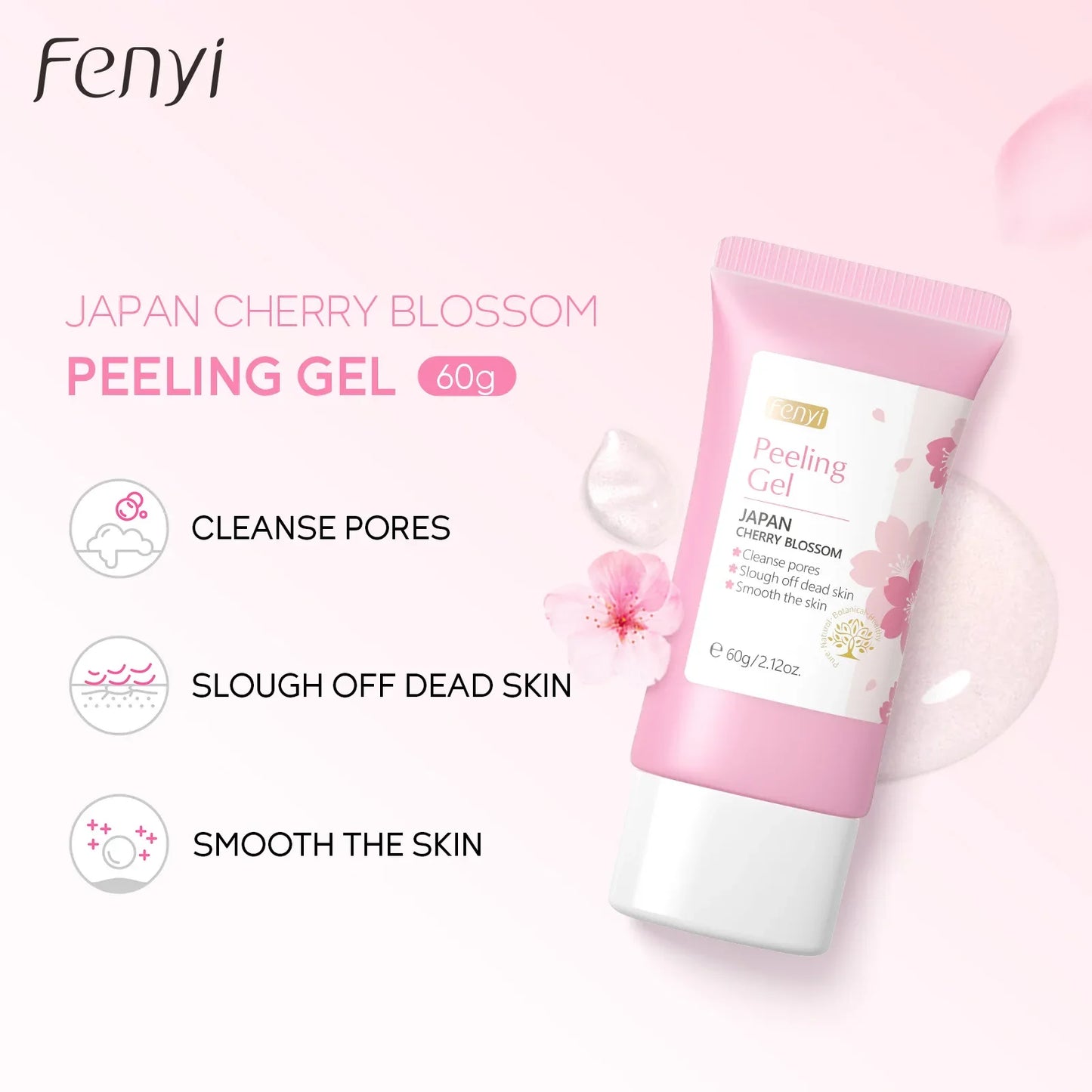 Cherry Blossom Peeling Gel Exfoliator – Deep Pore Cleanse 60 g