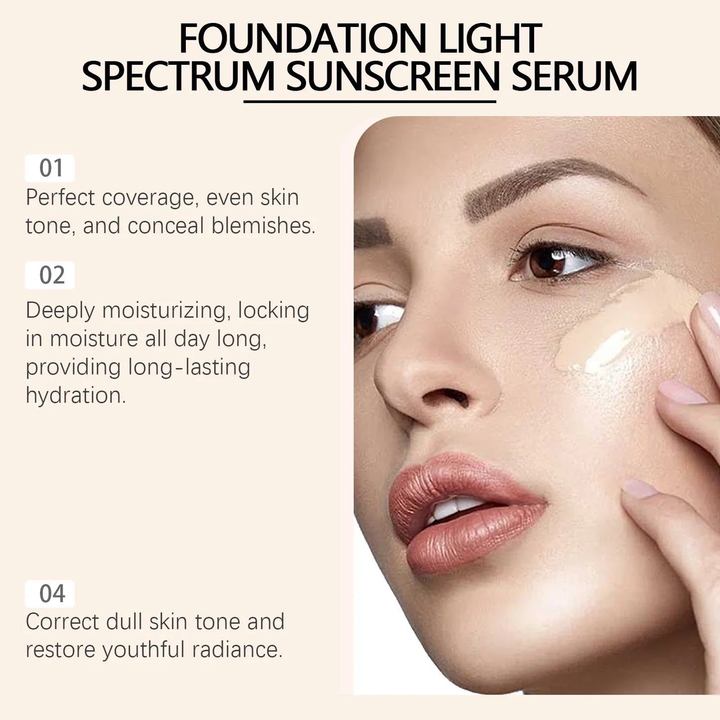 4-in-1 Liquid Foundation Concealer Full Coverage