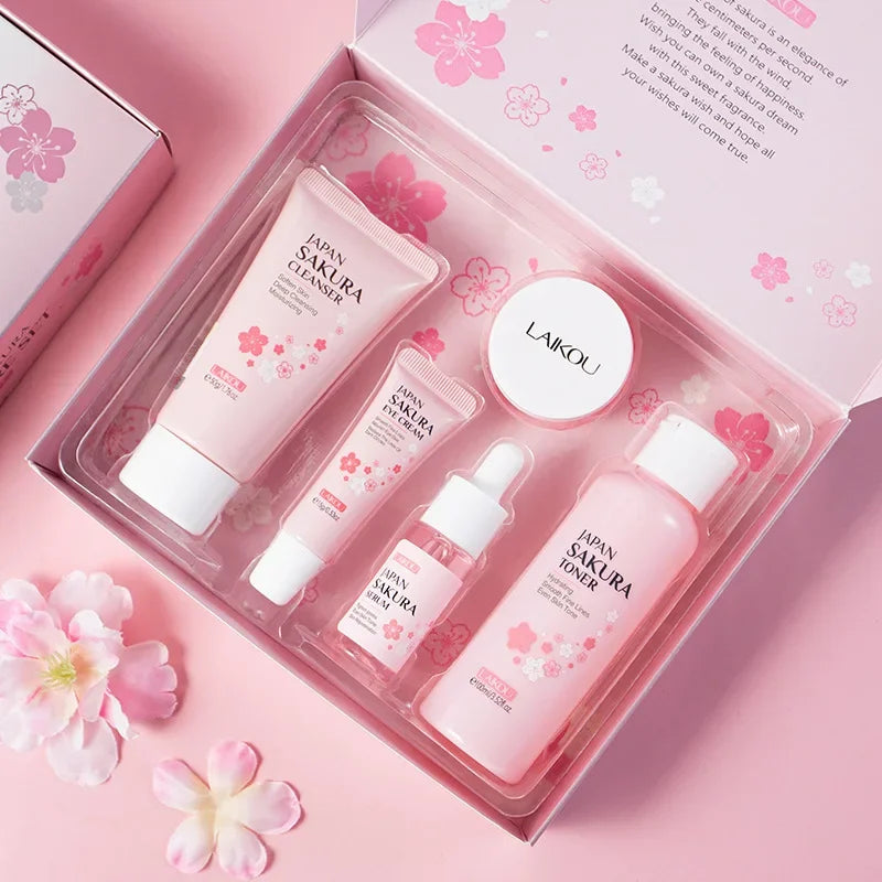 Sakura Face Care Set 5-Piece – Hydrating & Brightening