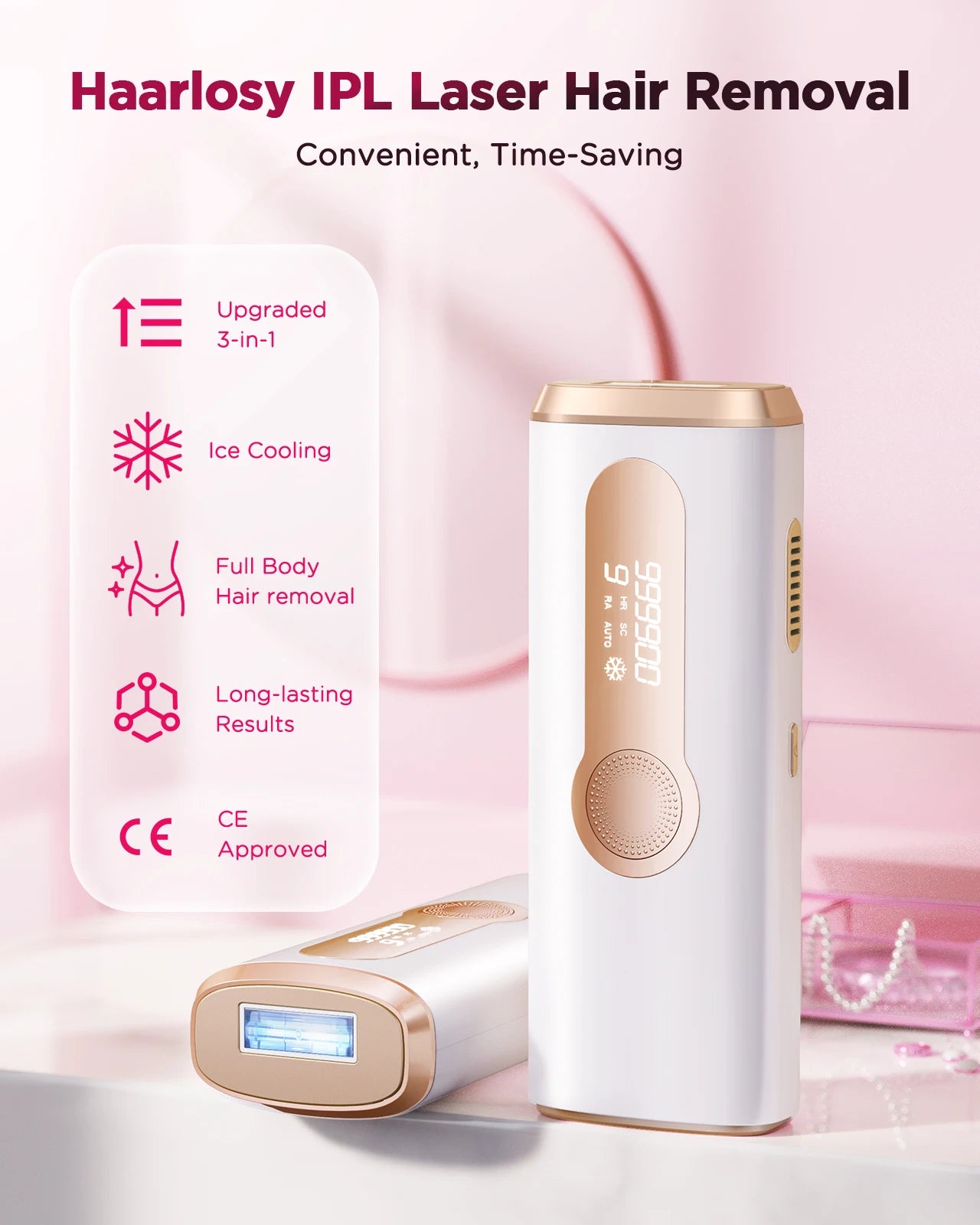 IPL Laser Hair Removal Device – 999,900 Flashes, At-Home Use
