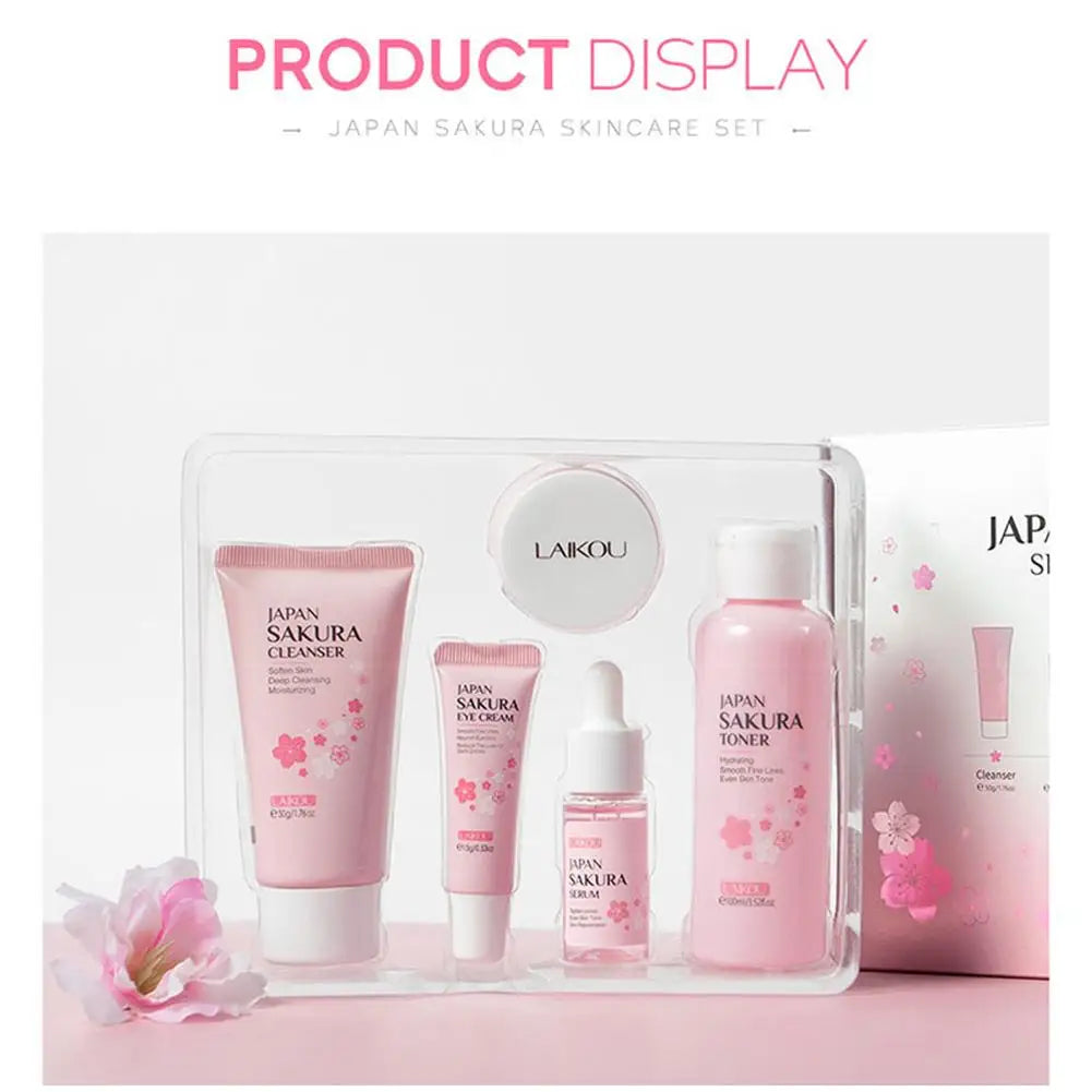 Sakura Facial Skincare Set – Hydrating Cherry Blossom Kit