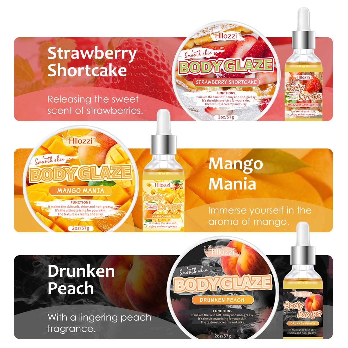 Hydrating Body Glaze & Oil Duo – Non-Greasy Moisture