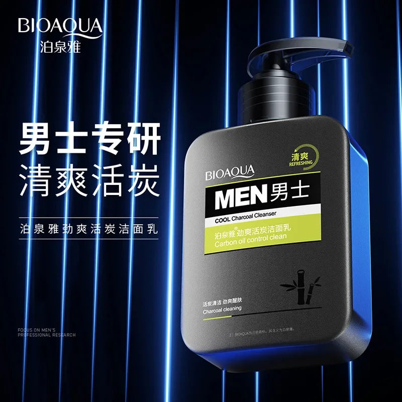 Men's Charcoal Facial Cleanser – Deep Pore Face Wash
