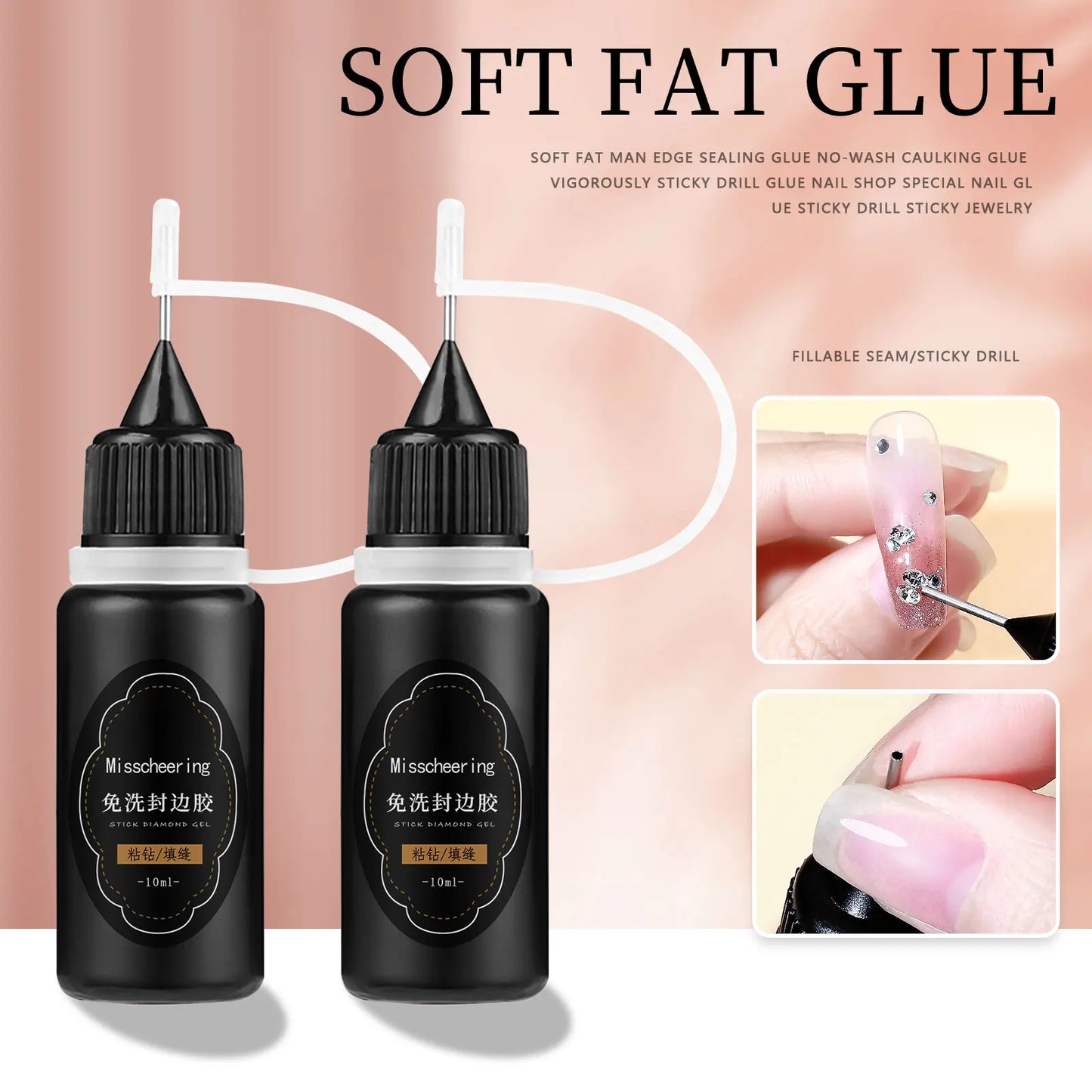 Skin Haven Super Strong Nail Rhinestone Gel Glue 30g for durable nail art and rhinestone adhesion in nail care.