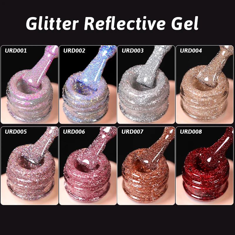 Reflective Glitter Gel Nail Polish 15 ml – Soak Off UV/LED