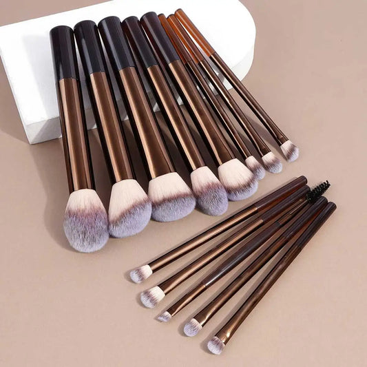 13-Piece Makeup Brush Set for Face and Eyes