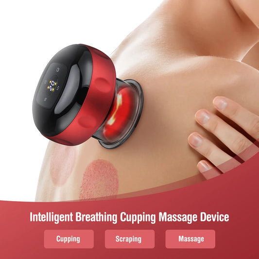 Electric Cupping Massager With Heating & Red Light