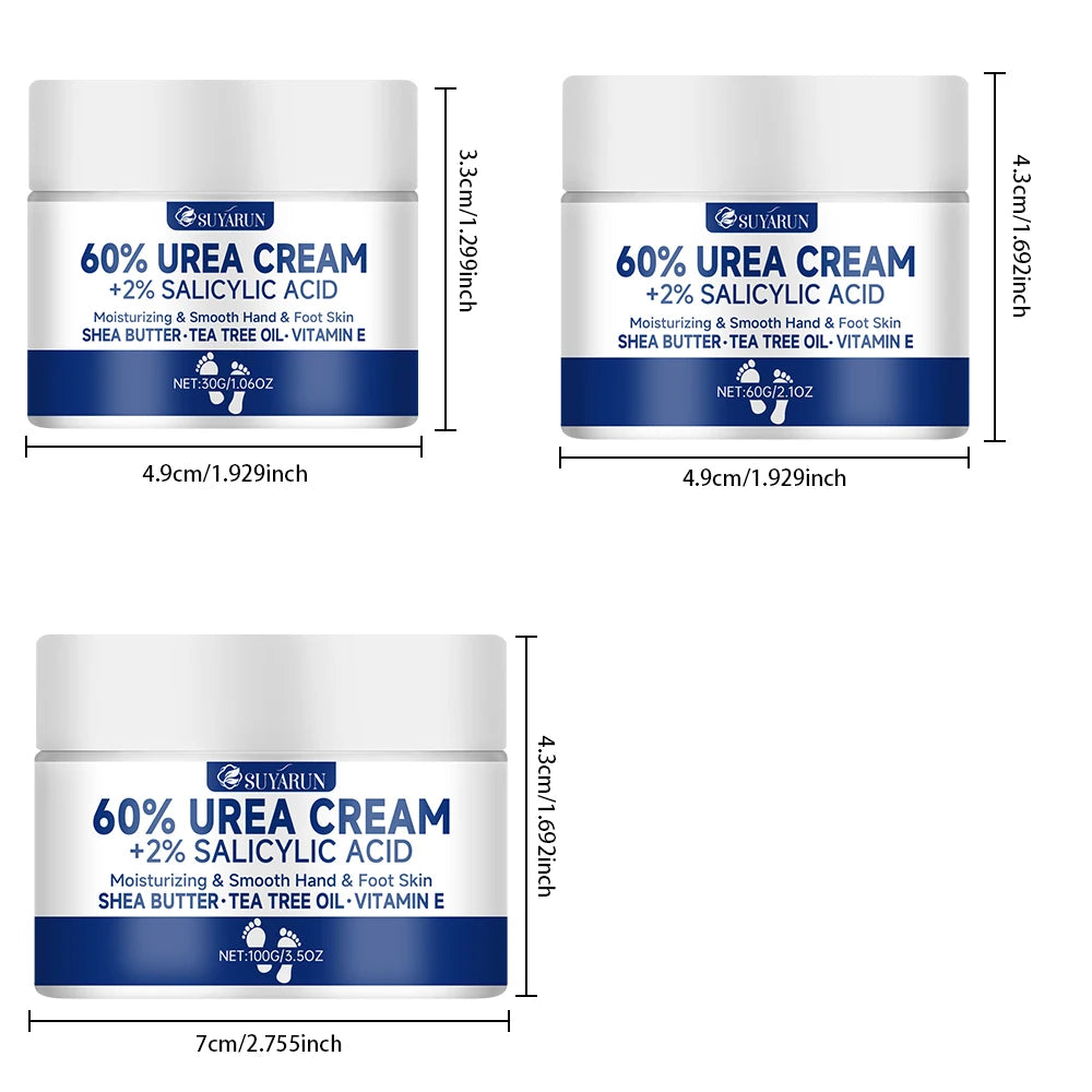 60% Urea Foot Cream for Cracked Heels and Dry Skin