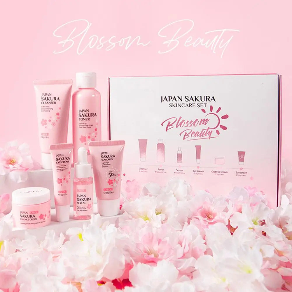 Sakura Face Skincare Set – Hydrating 6-Step Routine