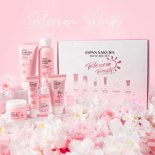 Sakura Face Skincare Set – Hydrating 6-Step Routine