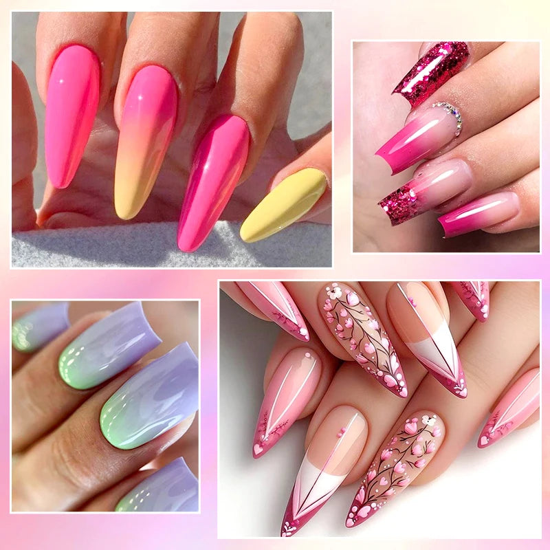 7-Piece Gel Nail Polish Set For Long-Lasting Manicures