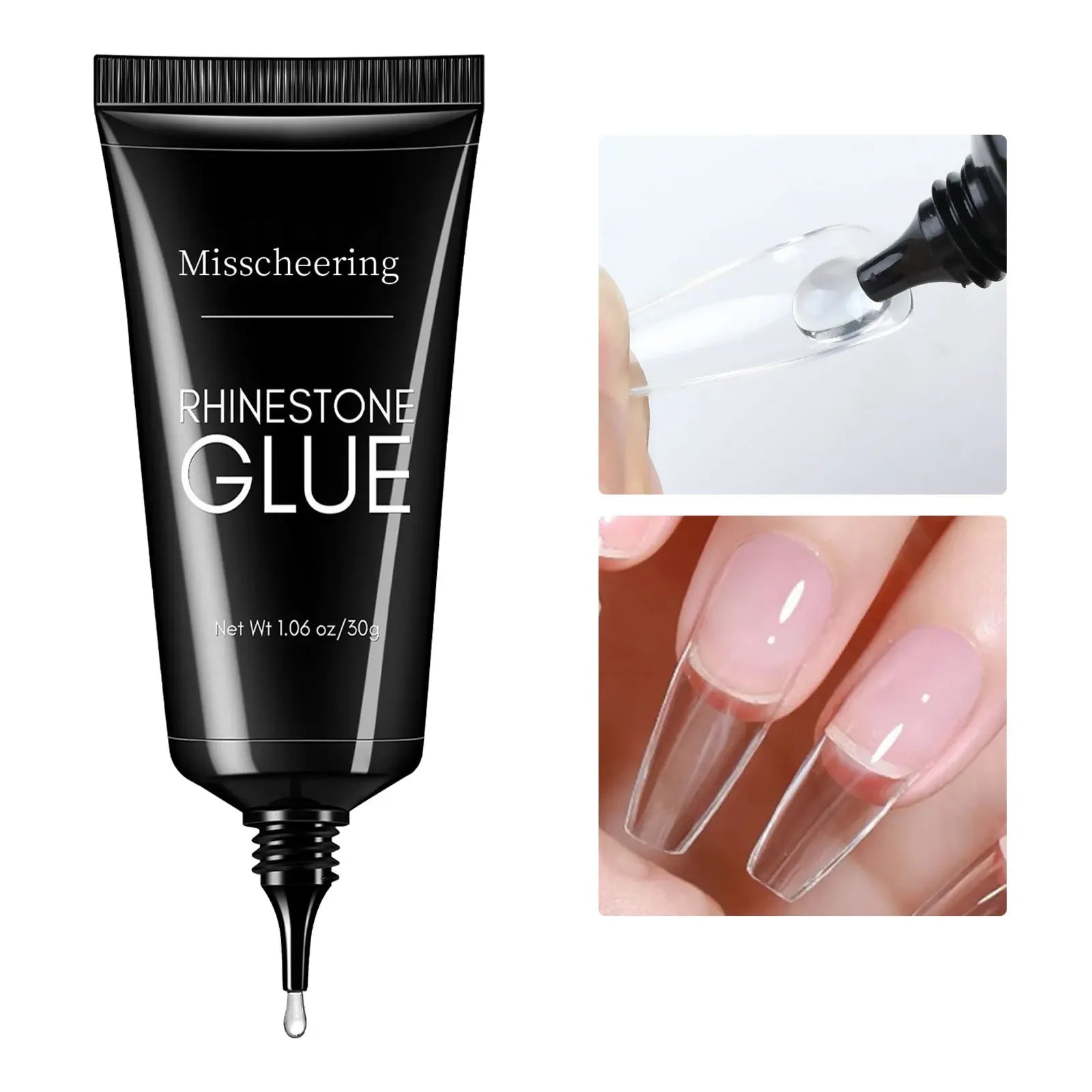 Skin Haven Super Strong Nail Rhinestone Gel Glue 30g for secure nail embellishments and durable nail art applications.