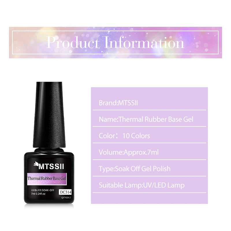 Thermal Aurora Rubber Base Gel Nail Polish 7 ml