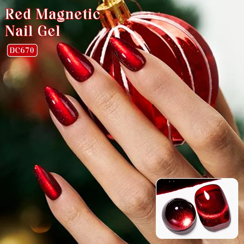 Wine Red Cat Eye Gel Nail Polish – Magnetic 7 ml