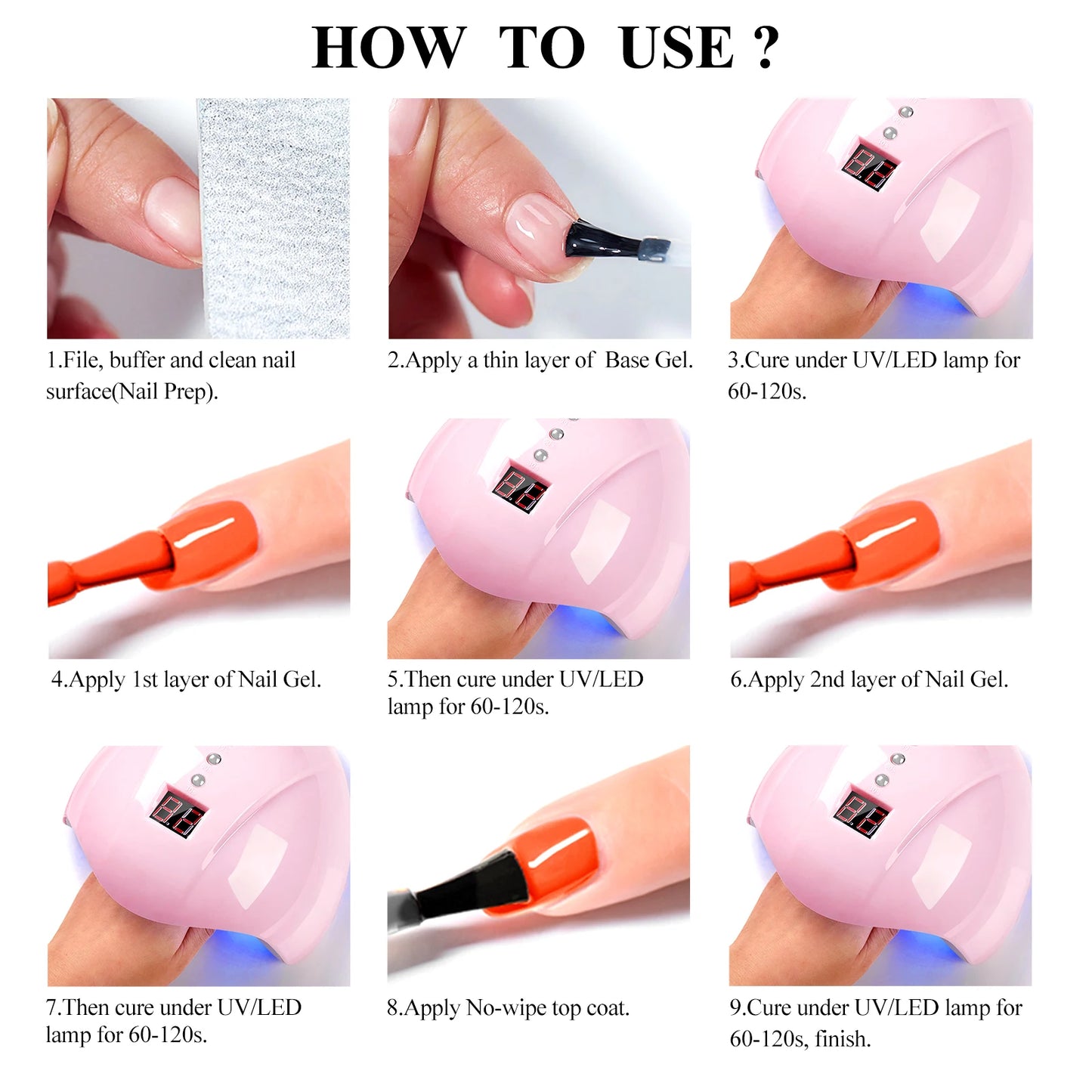7-Piece Gel Nail Polish Set For Long-Lasting Manicures