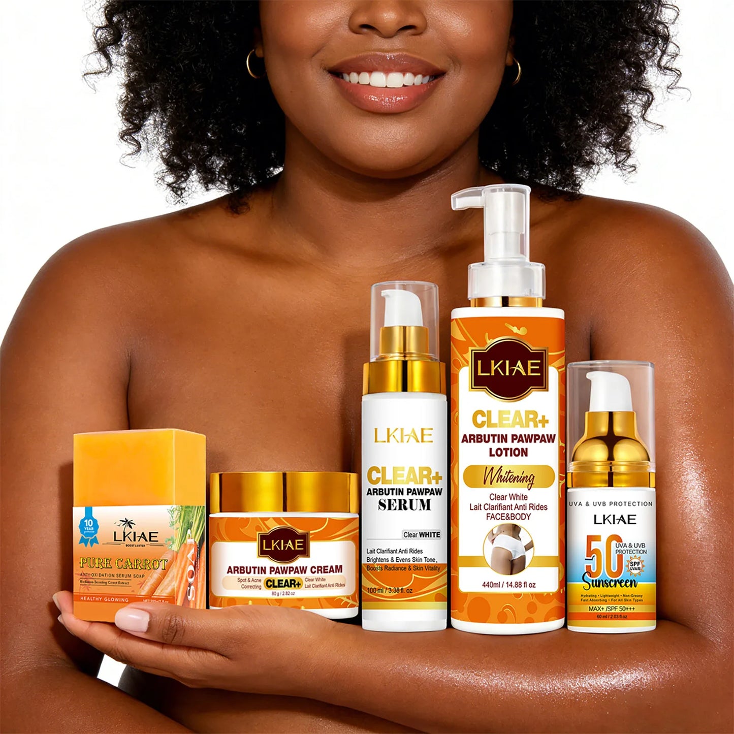 Arbutin Vitamin C Brightening Skin Care Set For Face & Body