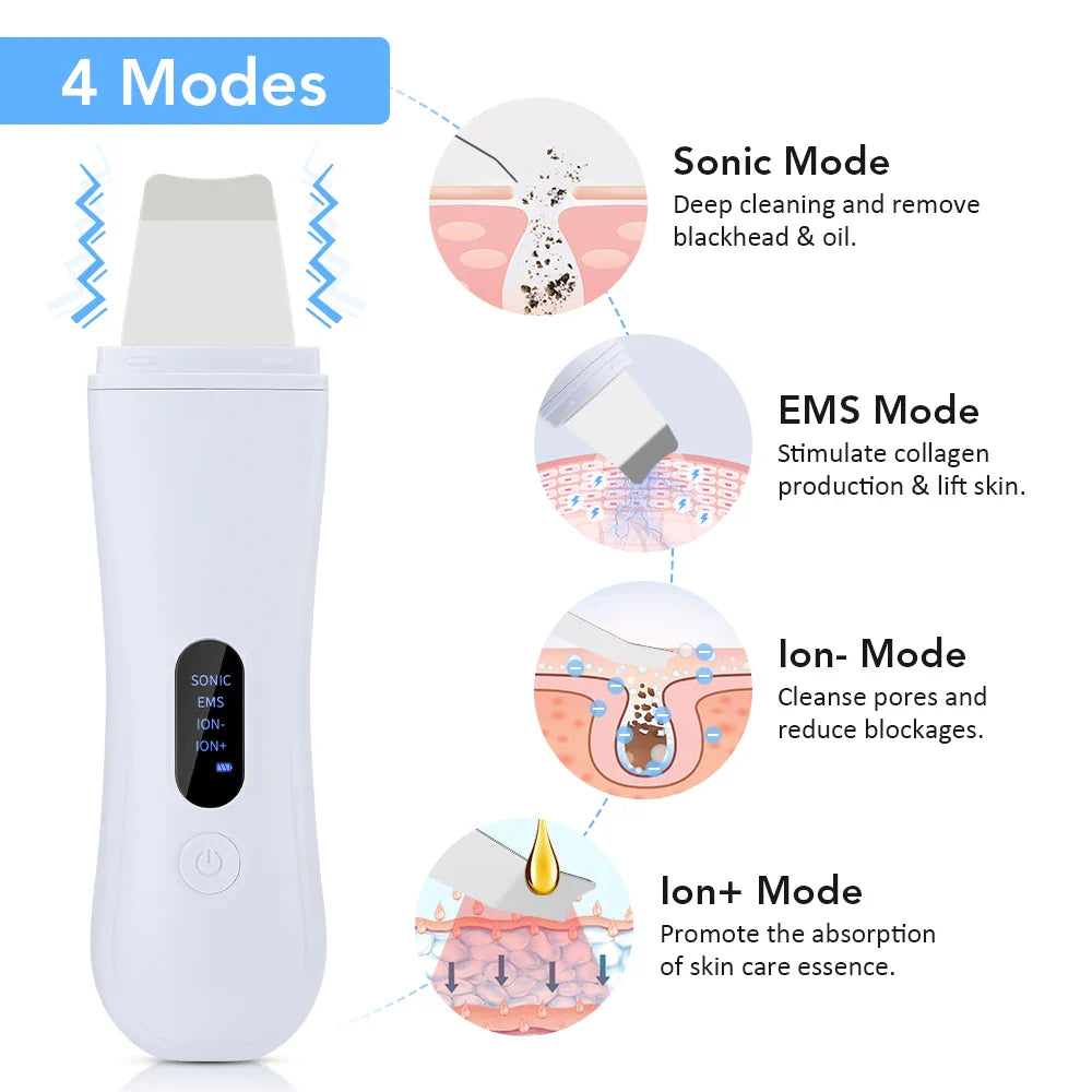Skin Haven Glow Sonic Facial Cleansing Tool for effective skincare, showing the device with gentle silicone bristles in close-up.