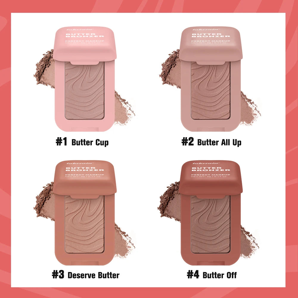 Matte Powder Bronzer & Highlighter Palette for Face