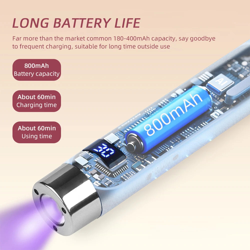 Mini UV LED Nail Dryer Lamp – Rechargeable & Portable