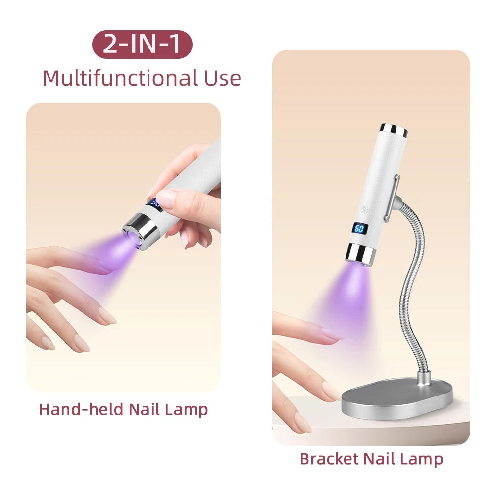Mini UV LED Nail Dryer Lamp – Rechargeable & Portable