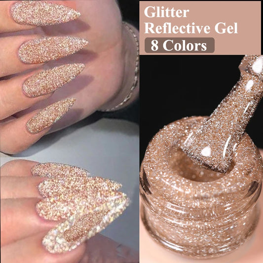 Reflective Glitter Gel Nail Polish 15 ml – Soak Off UV/LED
