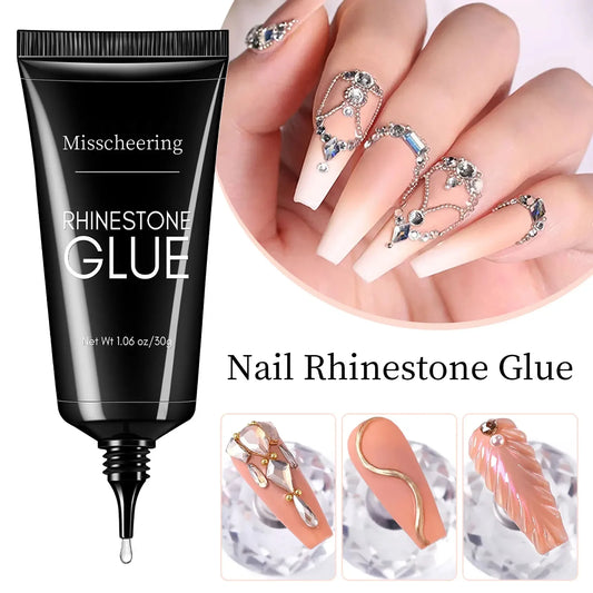 Skin Haven Super Strong Nail Rhinestone Gel Glue 30g for secure nail art and rhinestone adhesion in nail care.