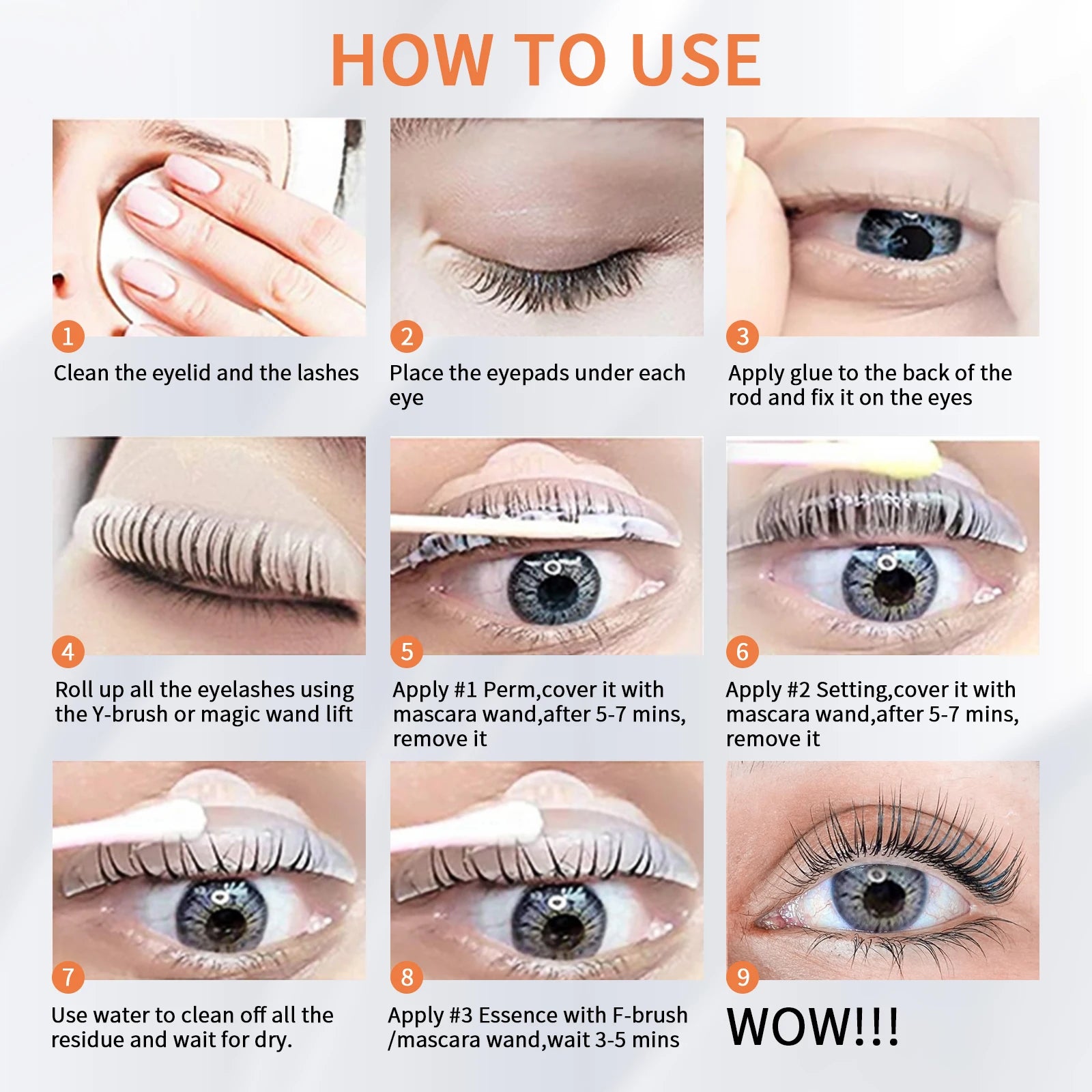 Lash Lift Perm Kit Sachets – 10-Pack Quick Setting
