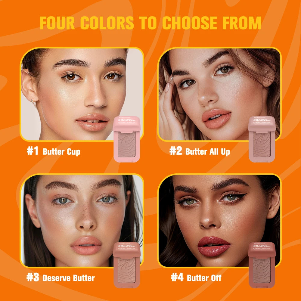 Matte Powder Bronzer & Highlighter Palette for Face