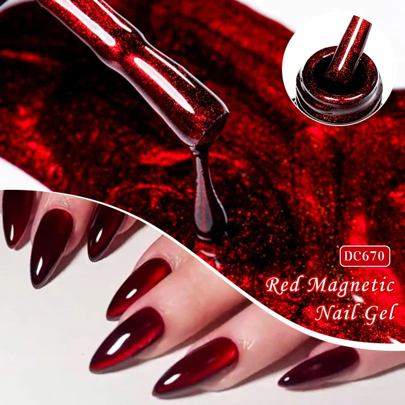 Wine Red Cat Eye Gel Nail Polish – Magnetic 7 ml