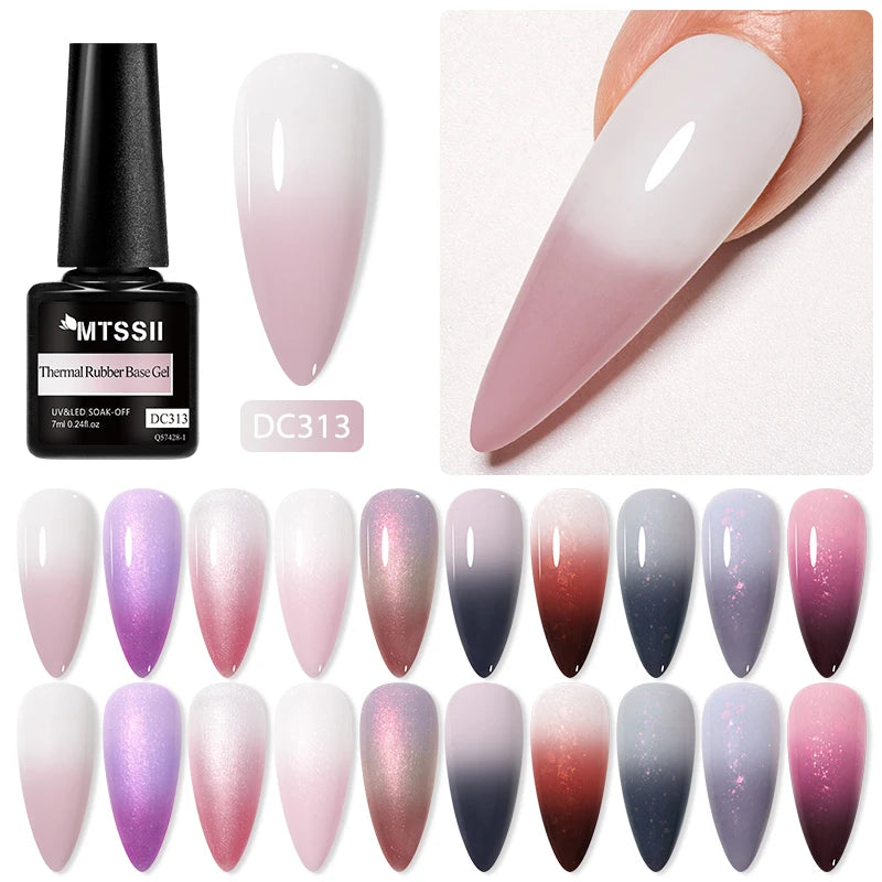 Thermal Aurora Rubber Base Gel Nail Polish 7 ml