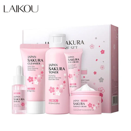 Sakura Face Care Set 5-Piece – Hydrating & Brightening