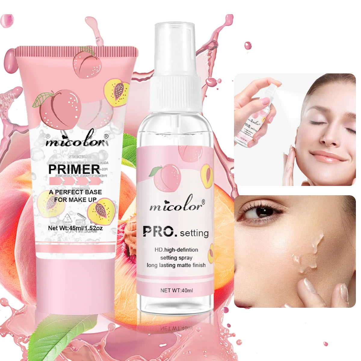 Makeup Primer & Setting Spray Set For Smooth, Lasting Wear