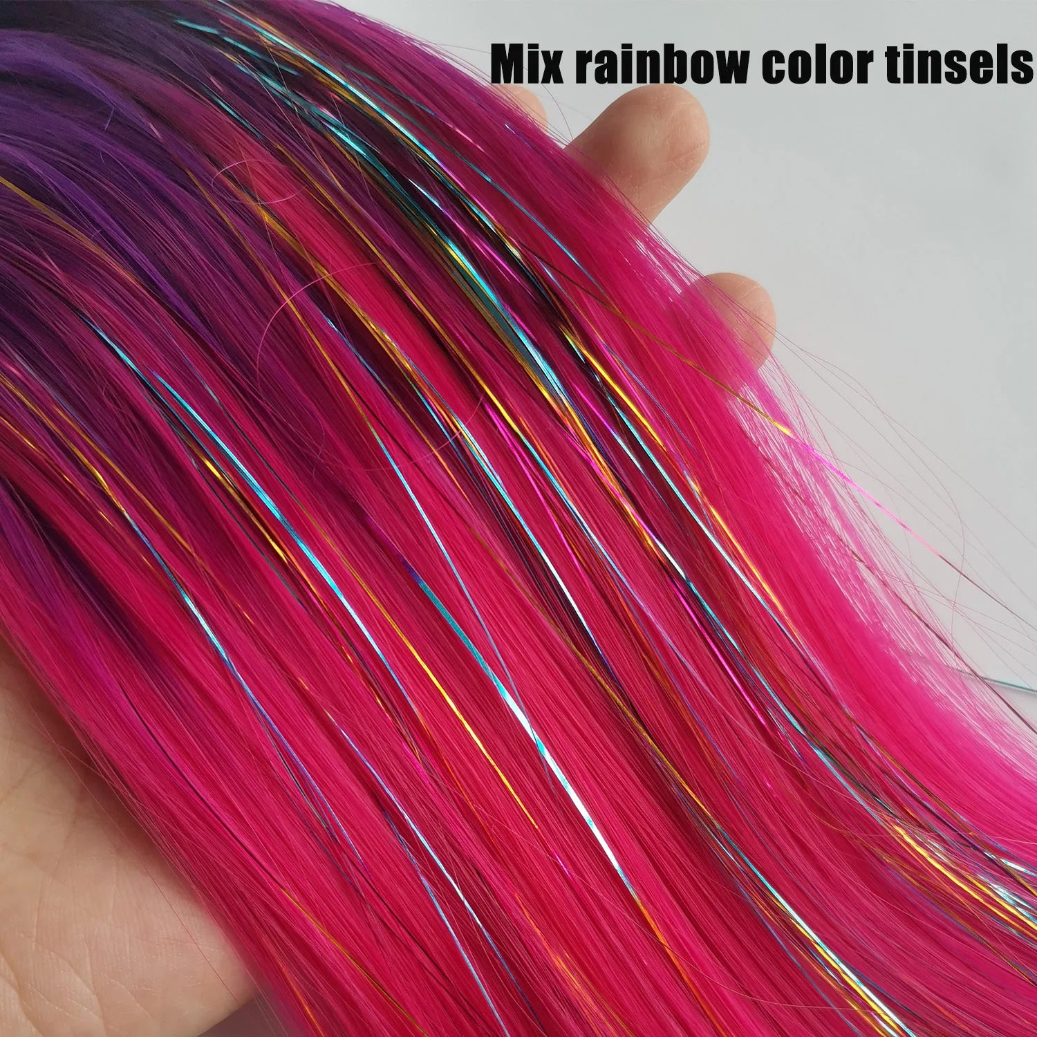 Kids Ombre Tinsel Ponytail Extension With Elastic Tie