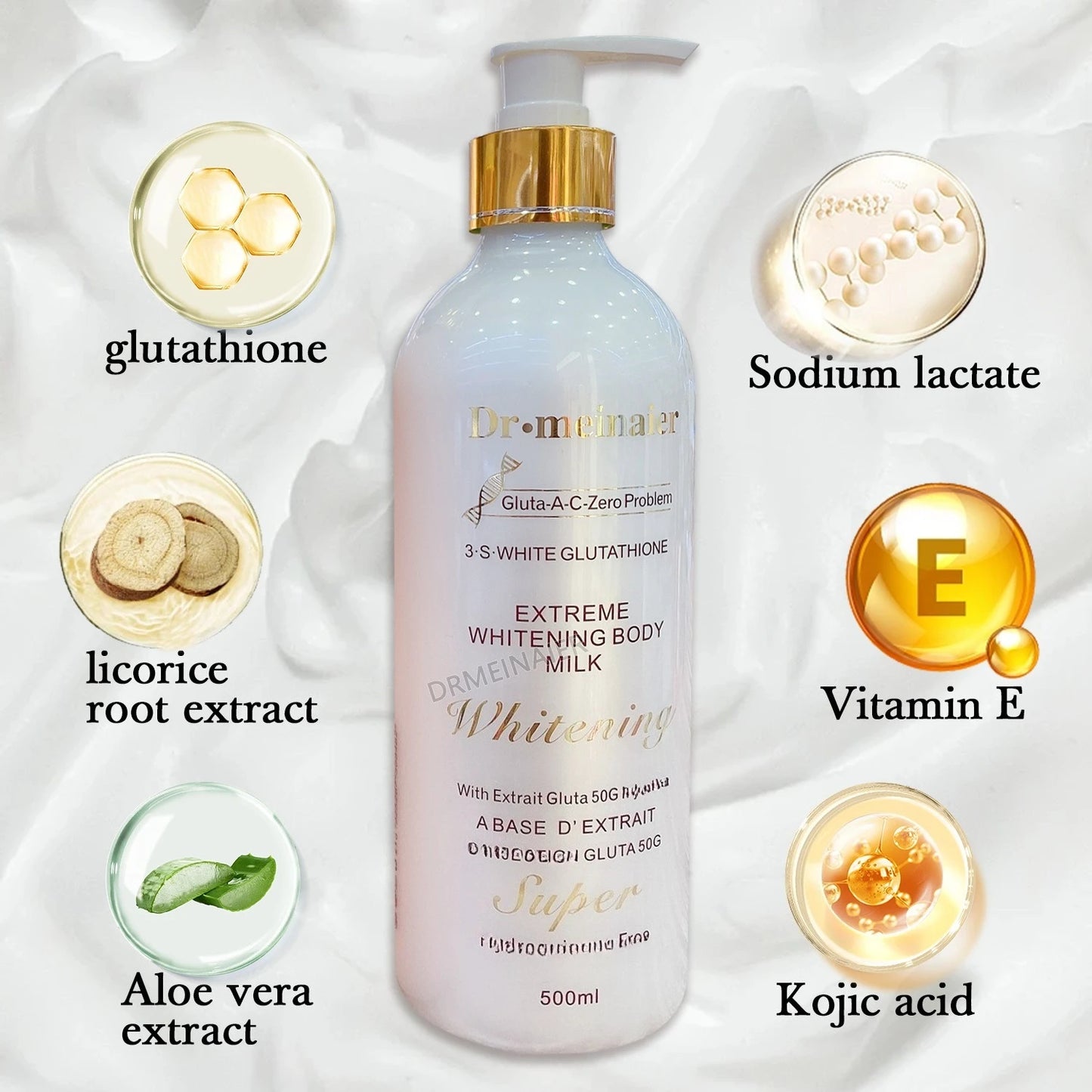 Glutathione Brightening Body Lotion With 24K Gold