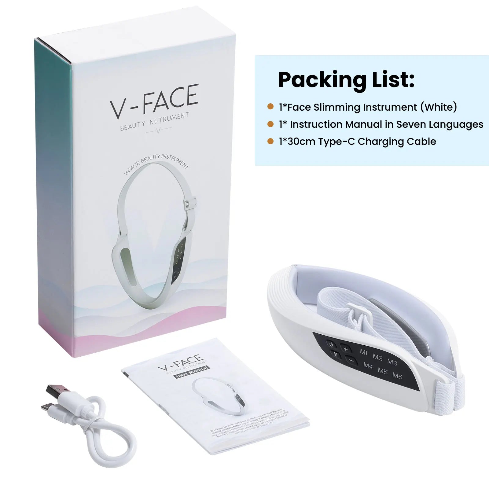 Electric V Face Lifting Massager – Adjustable EMS & Heat