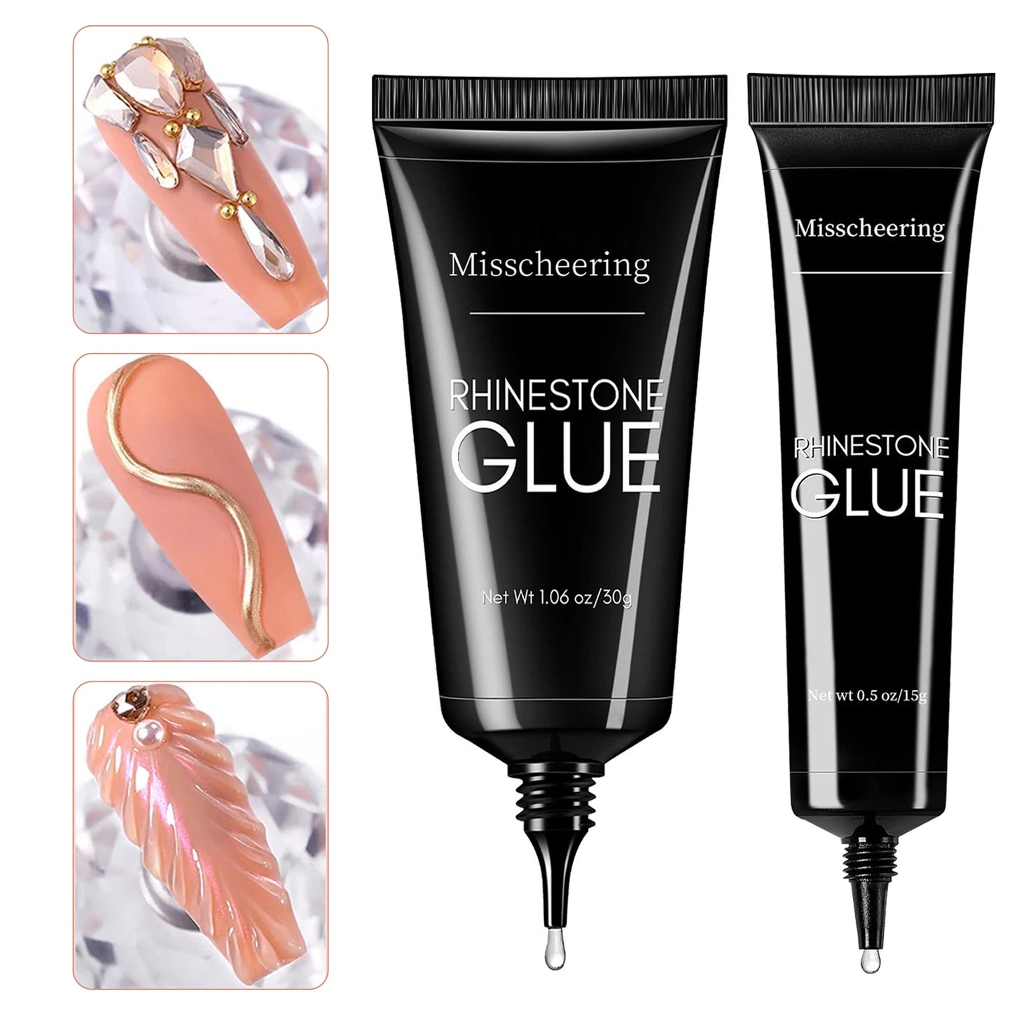 Skin Haven Super Strong Nail Rhinestone Gel Glue 30g for secure nail art and rhinestone adhesion in nail care applications.