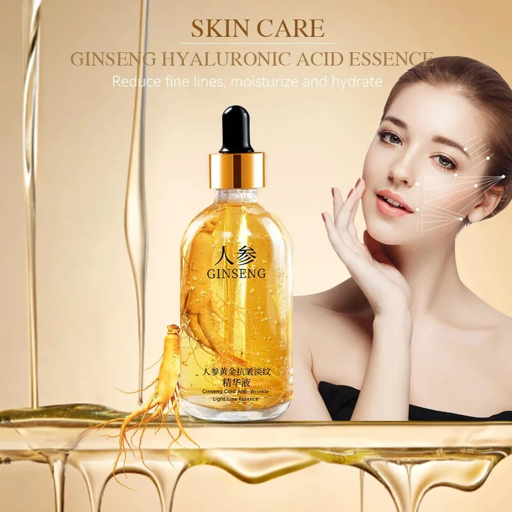 Golden Glow Face Serum bottle from Skin Haven with gold accents and a sleek, modern design for radiant skincare.