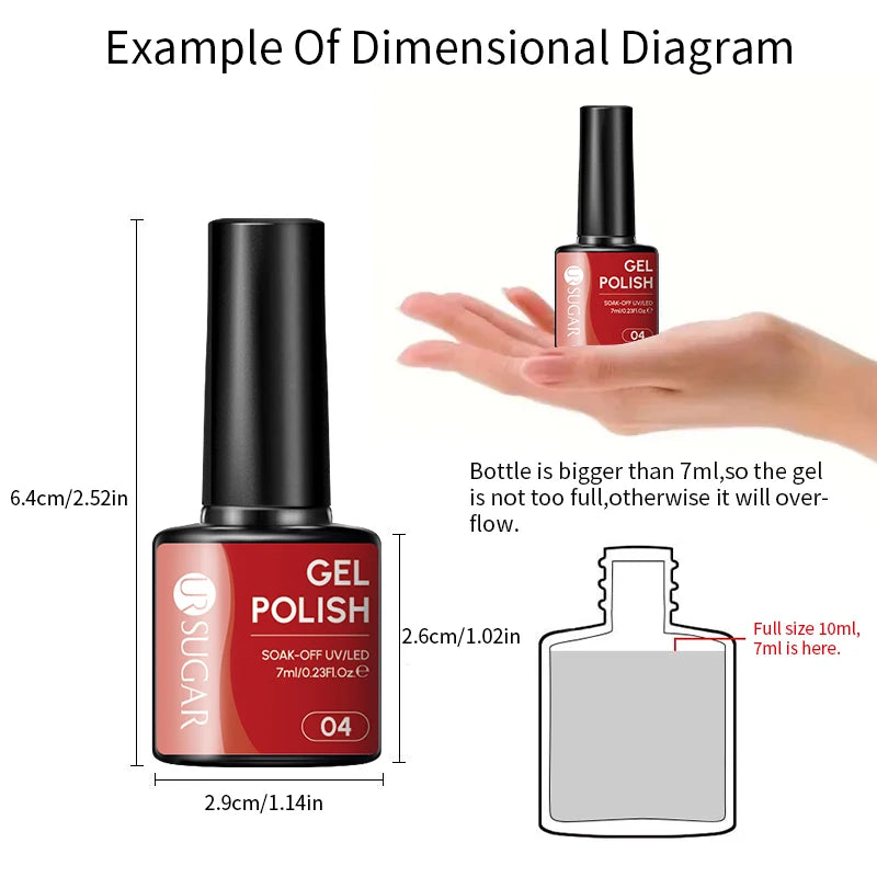 Macaron Gel Nail Polish 7 ml – UV LED Soak Off Color