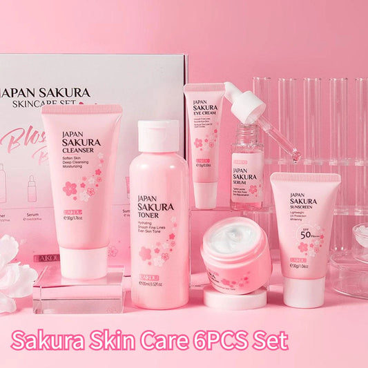 Sakura Face Skincare Set – Hydrating 6-Step Routine