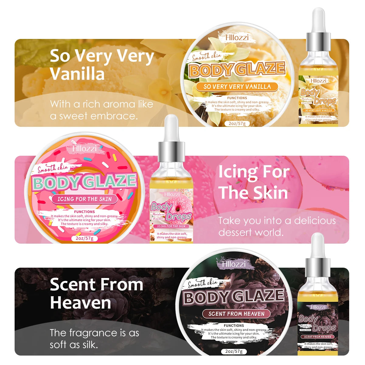 Hydrating Body Glaze & Oil Duo – Non-Greasy Moisture