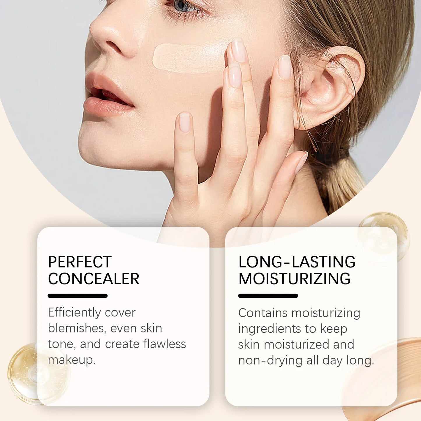 4-in-1 Liquid Foundation Concealer Full Coverage