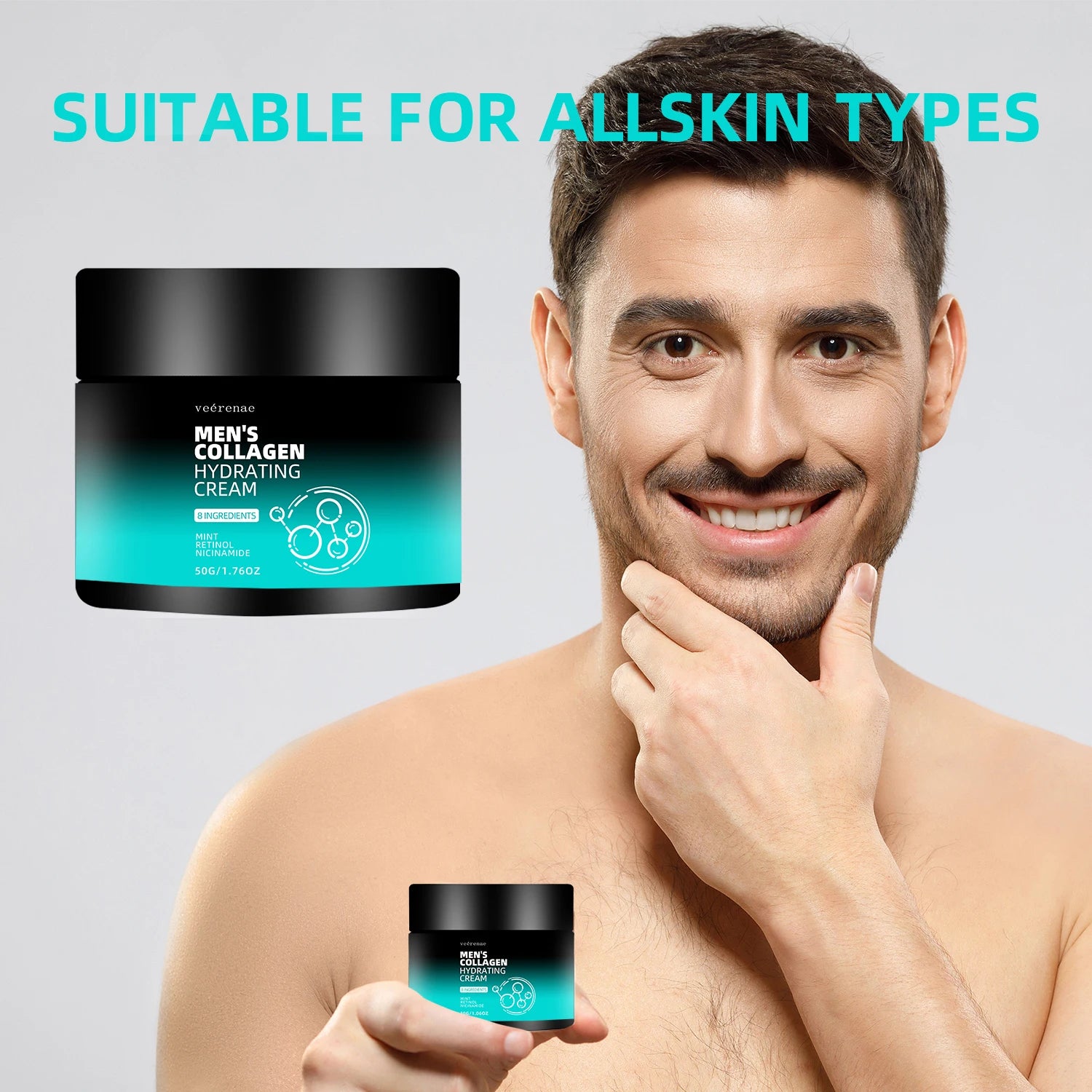Men’s Collagen Hydrating Face Cream – Oil-Balancing Care