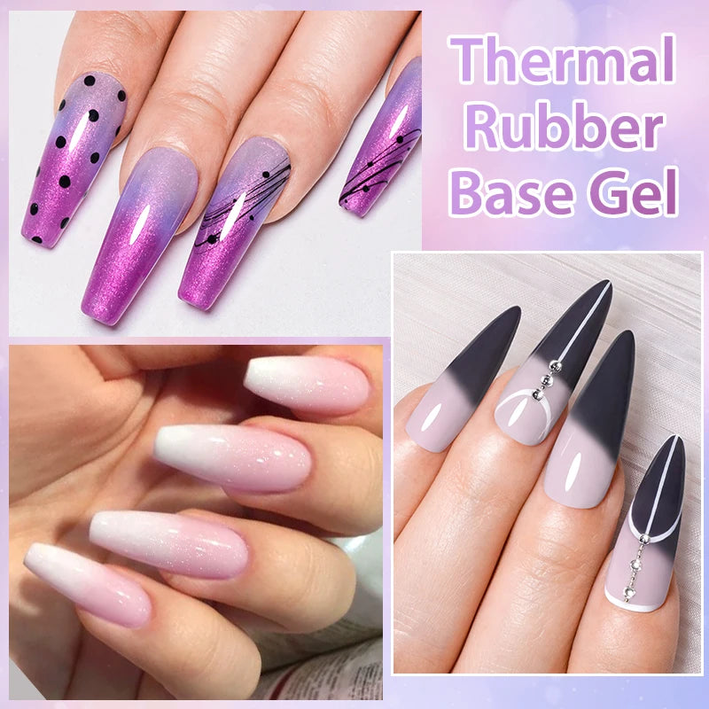 Thermal Aurora Rubber Base Gel Nail Polish 7 ml