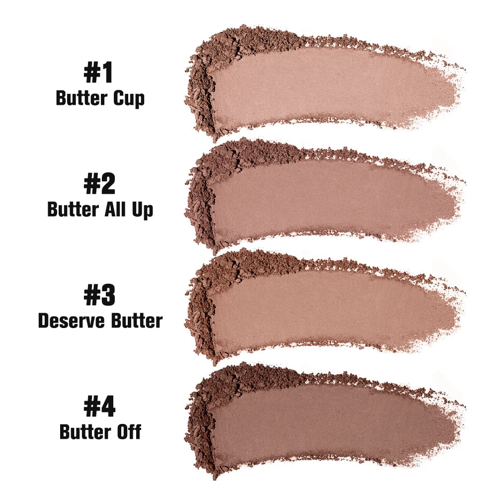 Matte Powder Bronzer & Highlighter Palette for Face